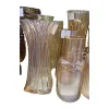 Amber glass vase for living room decoration, Nordic style, high appearance level home flower arrangement Item Picture
